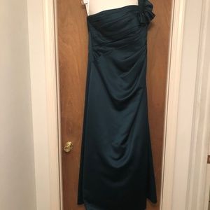 Cobalt blue full length bridemaids dress